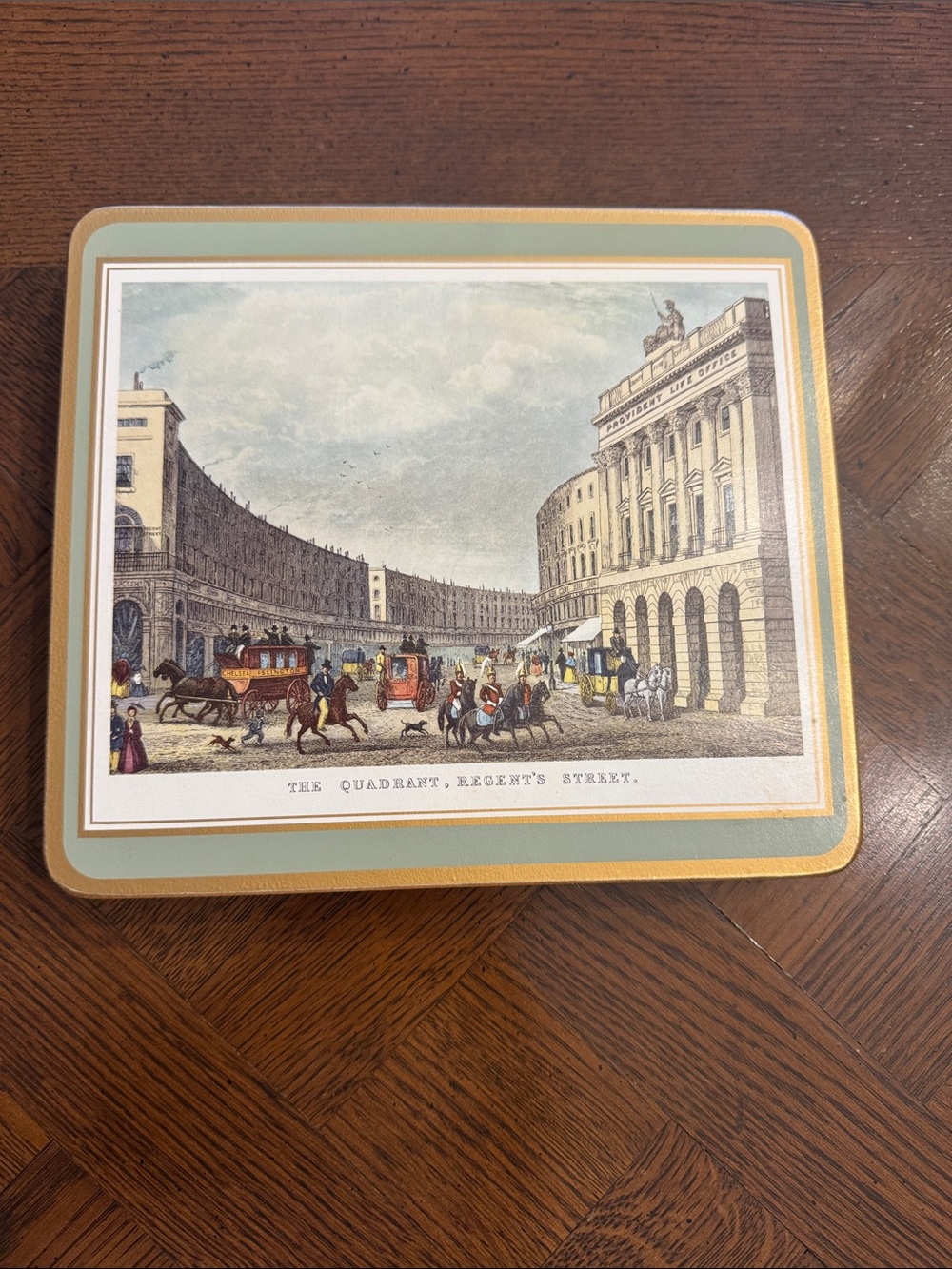 Pimpernel London Landmark small placemats — Blue, Brown, Cream, Gold Accents